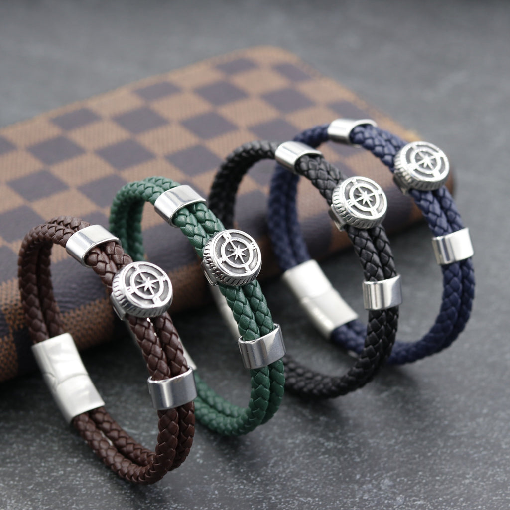 Herrenarmband aus Edelstahl, doppelt geflochten – Bild 7 | LuxeStyle
