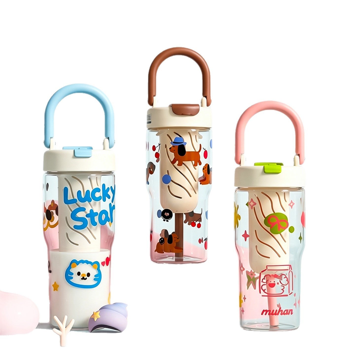 Sportglasflasche mit Teesieb, 600ml