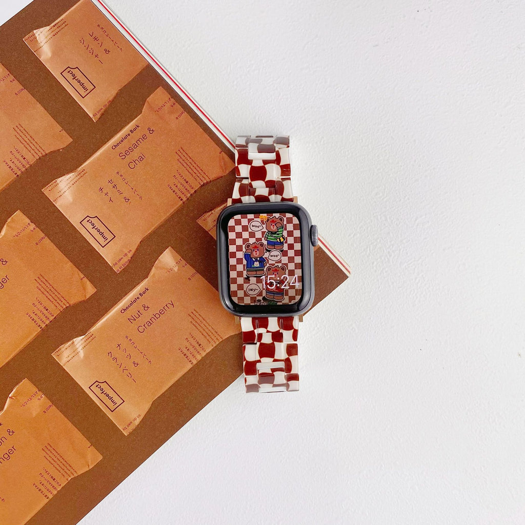 Mosaik-Schachbrett-Kunstharz-Armband 22 mm – Bild 7 | LuxeStyle