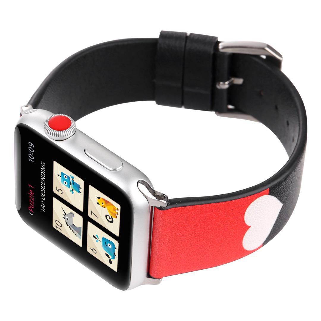 Lederarmband mit Herz-Design für Smartwatches