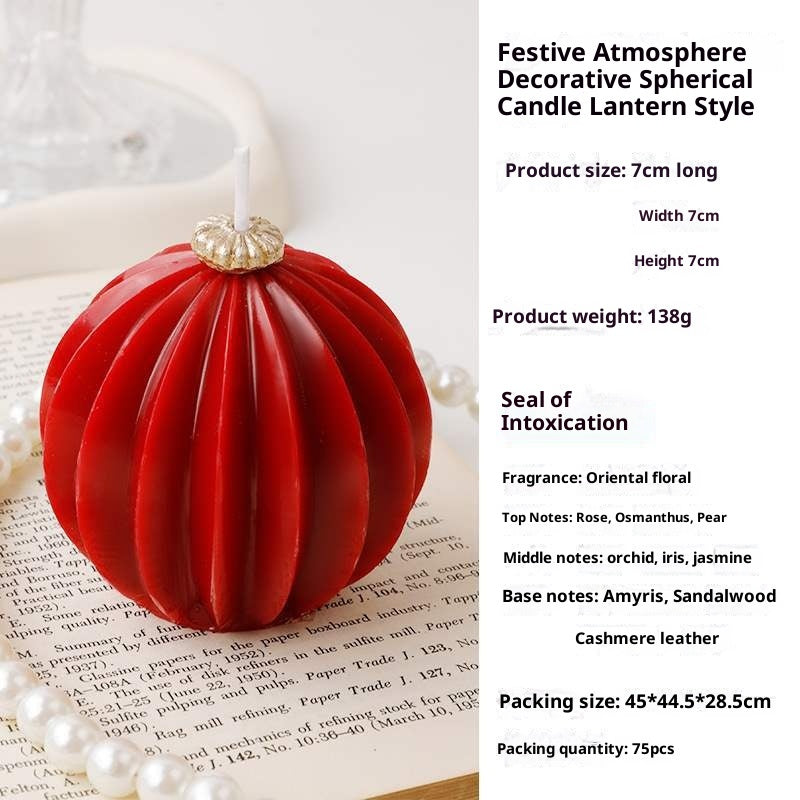 Kugelförmige Aromakerze für festliche Dekoration | LuxeStyle