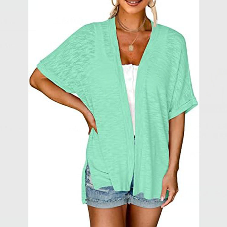 Einfarbige Casual-Tunika für Damen – Ansicht 5