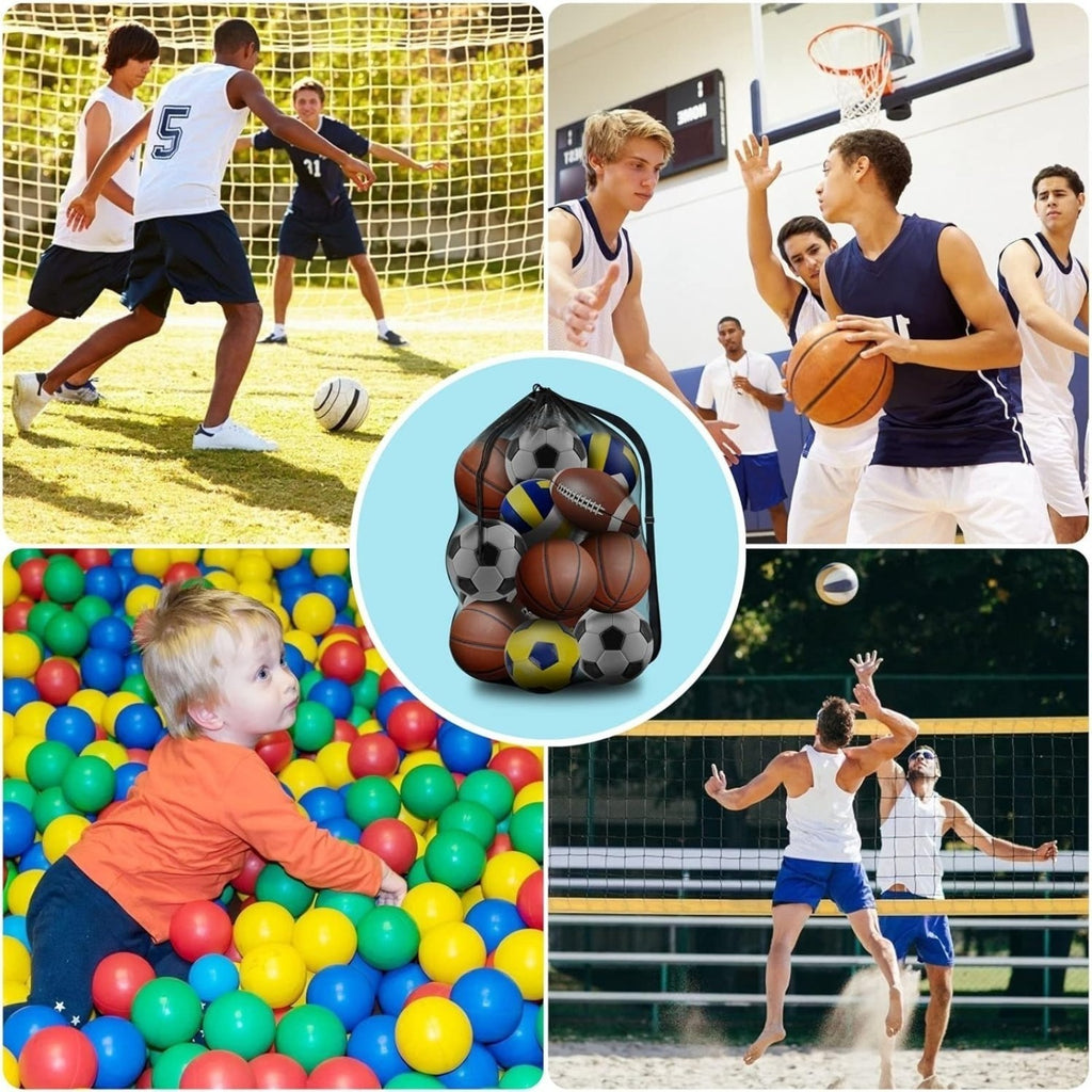 Multifunktionales Ballnetz mit Schulterriemen
