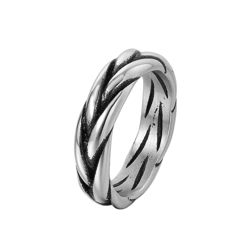 Minimalistischer Edelstahlring