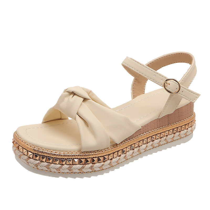 Sandalen mit Hanfseil-Details und Schnalle – Bild 2 | LuxeStyle