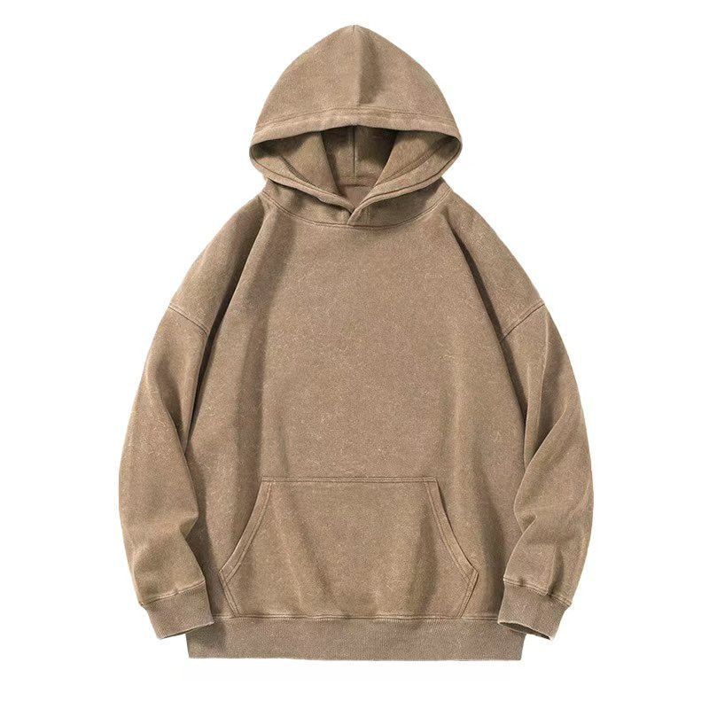 Locker sitzendes Baumwoll-Sweatshirt mit Wachsprint