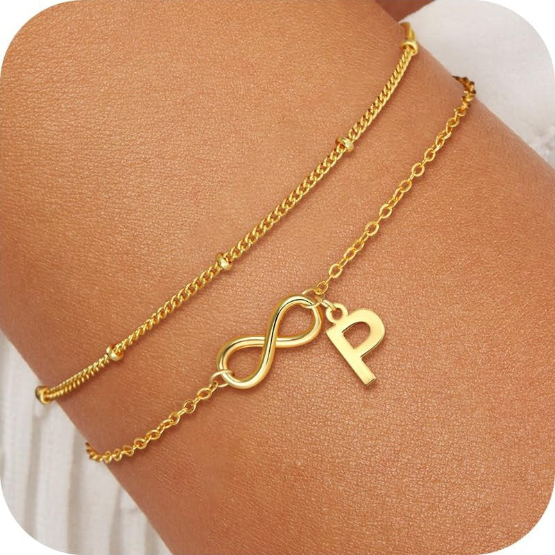 Vergoldetes Edelstahl-Armband mit Doppel-Schicht – Bild 8 | LuxeStyle