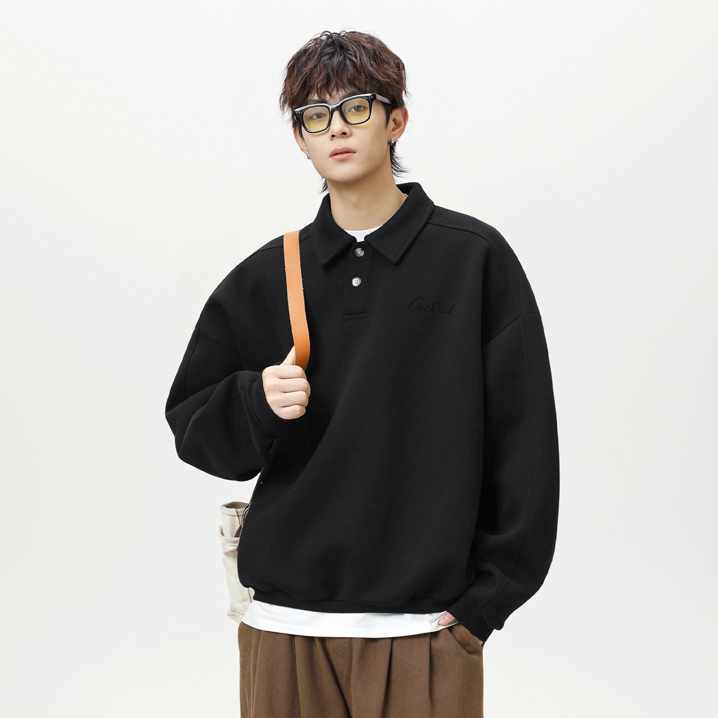 Retro-Pullover mit langen Ärmeln