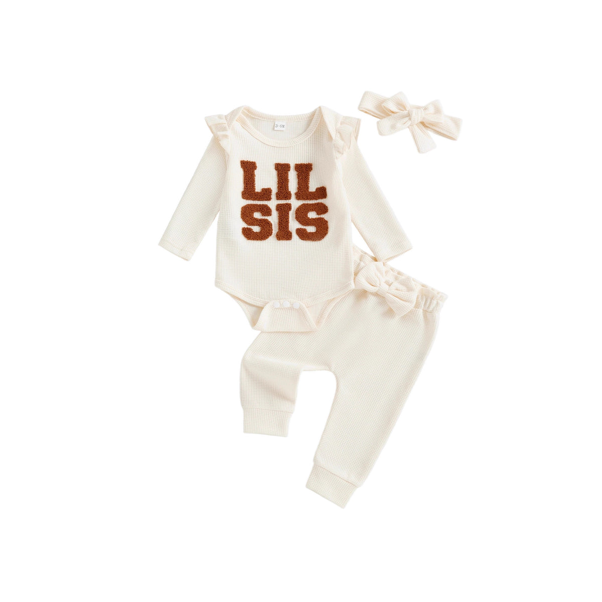 Baby Waffelstrick-Set (3-teilig) · 3 Stück – Bild 2 | LuxeStyle