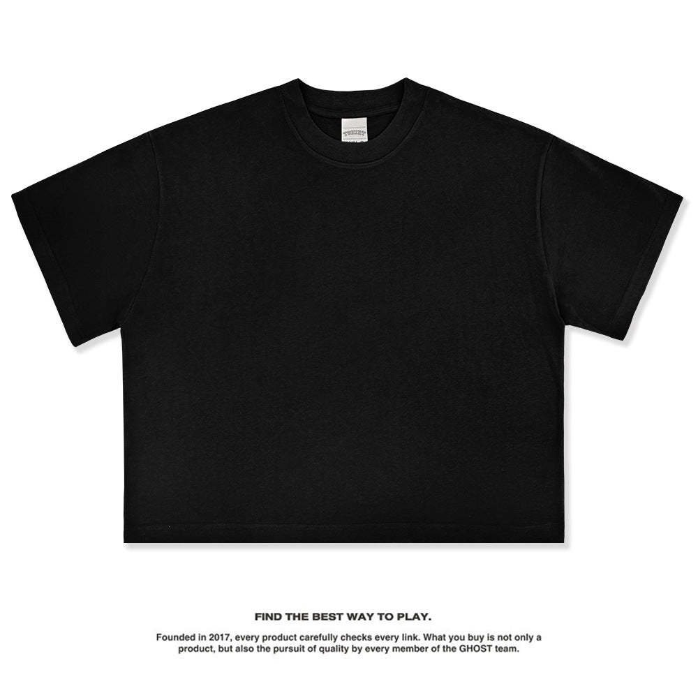 Vintage Cropped T-Shirt aus Baumwolle – Ansicht 4