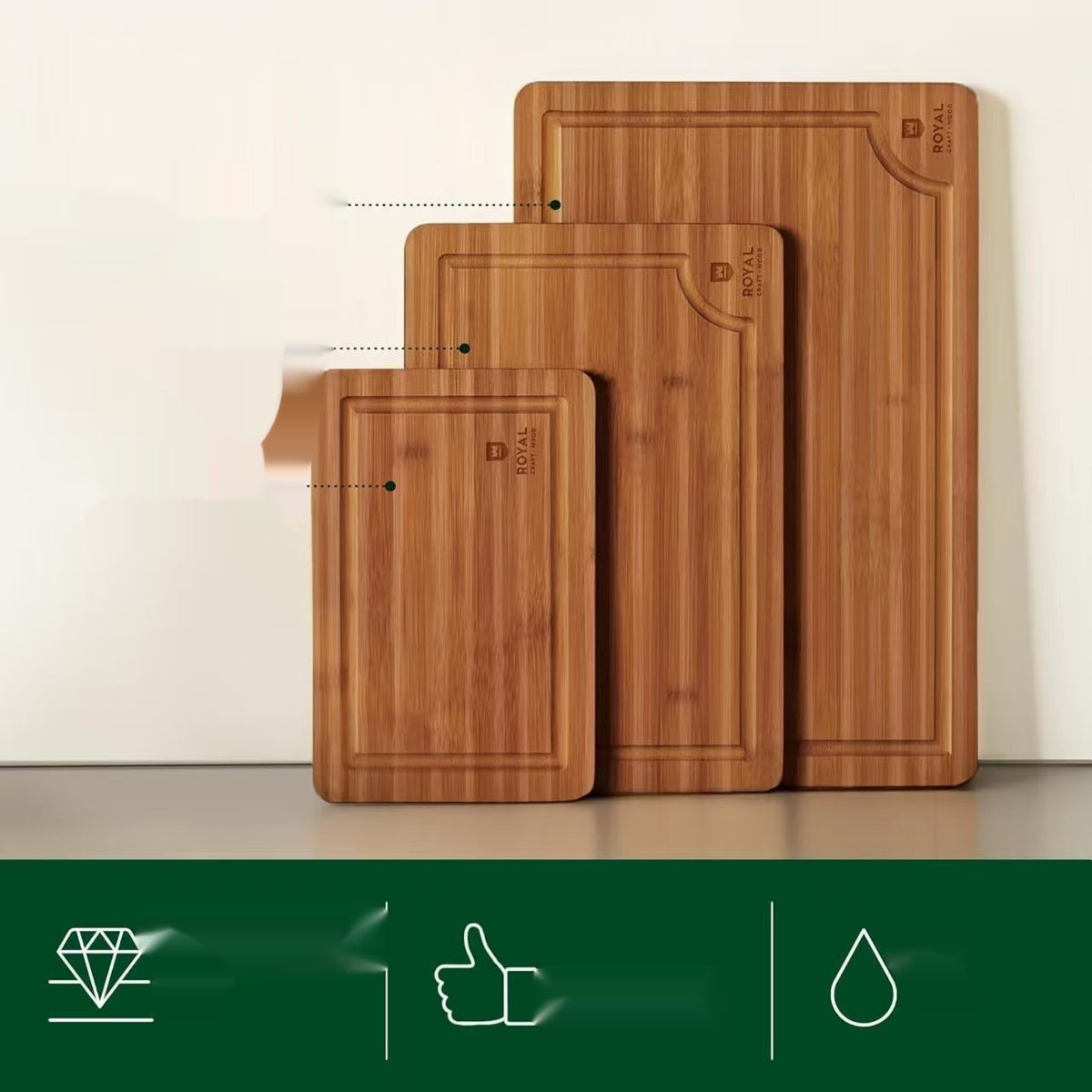 3er-Set Schneidebretter aus Bambus – Bild 5 | LuxeStyle