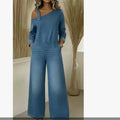 Bedruckter Denim Jumpsuit mit Reissverschlusstaschen