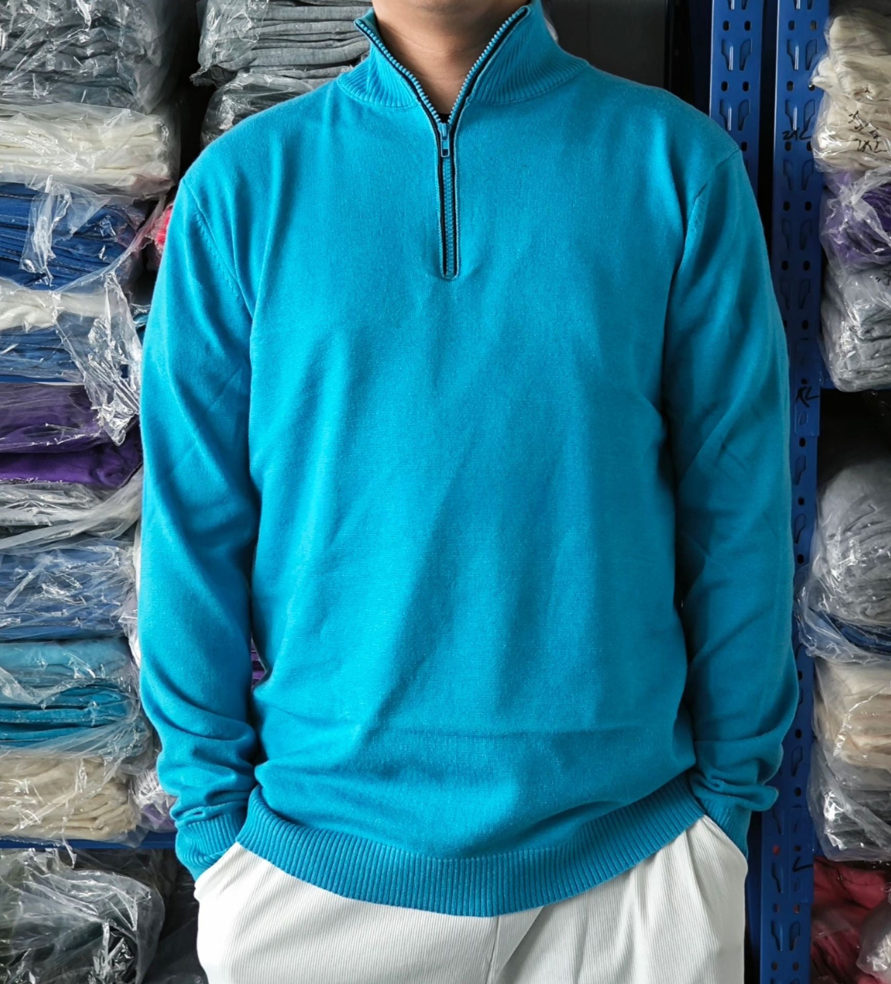 Winterpullover Slim Fit Wollmischung