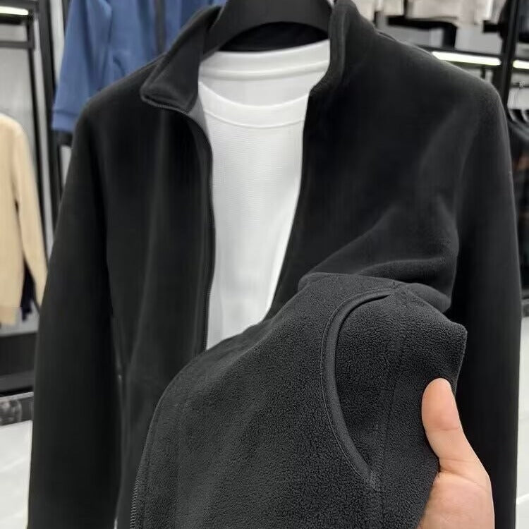 Herren Fleece-Sweatshirt mit Stehkragen – Ansicht 2