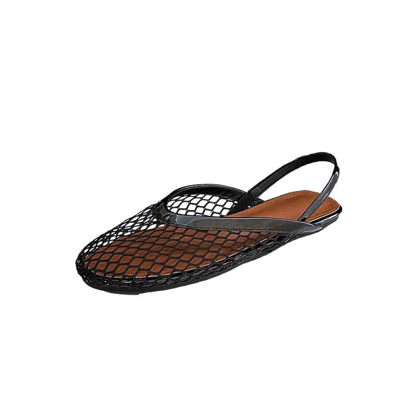Mesh-Sandalen mit runder Zehenkappe