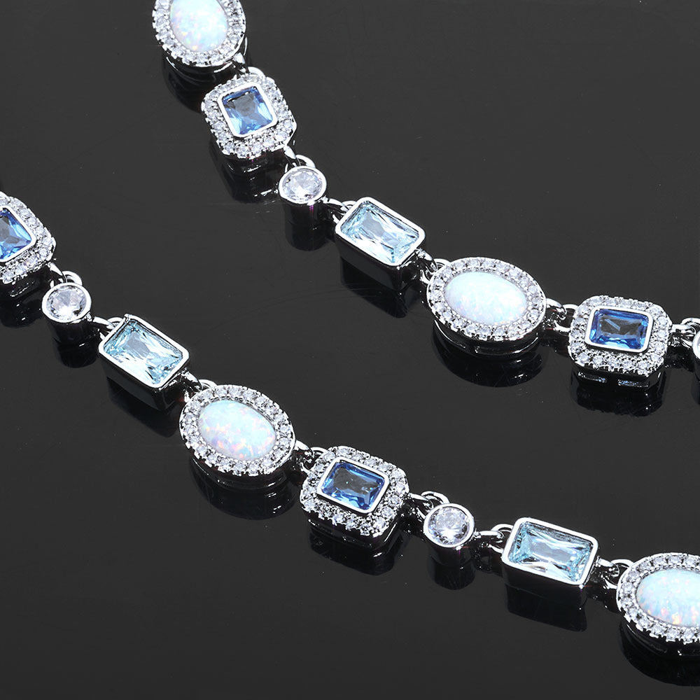Hip-Hop Armband mit blauen Zirkonen | LuxeStyle
