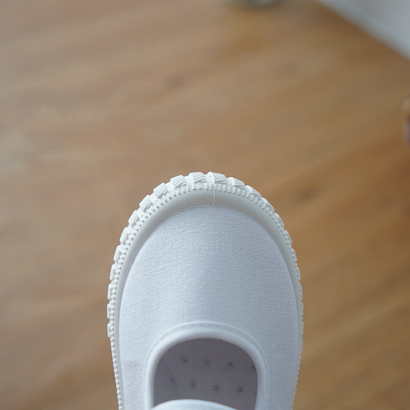 Weisse Canvas-Sneakers für Kinder – Bild 4 | LuxeStyle