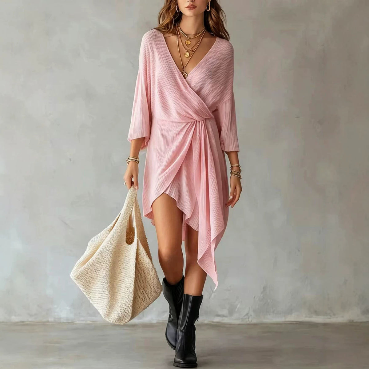 Asymmetrischer Midi-Strickrock – Bild 3 | LuxeStyle