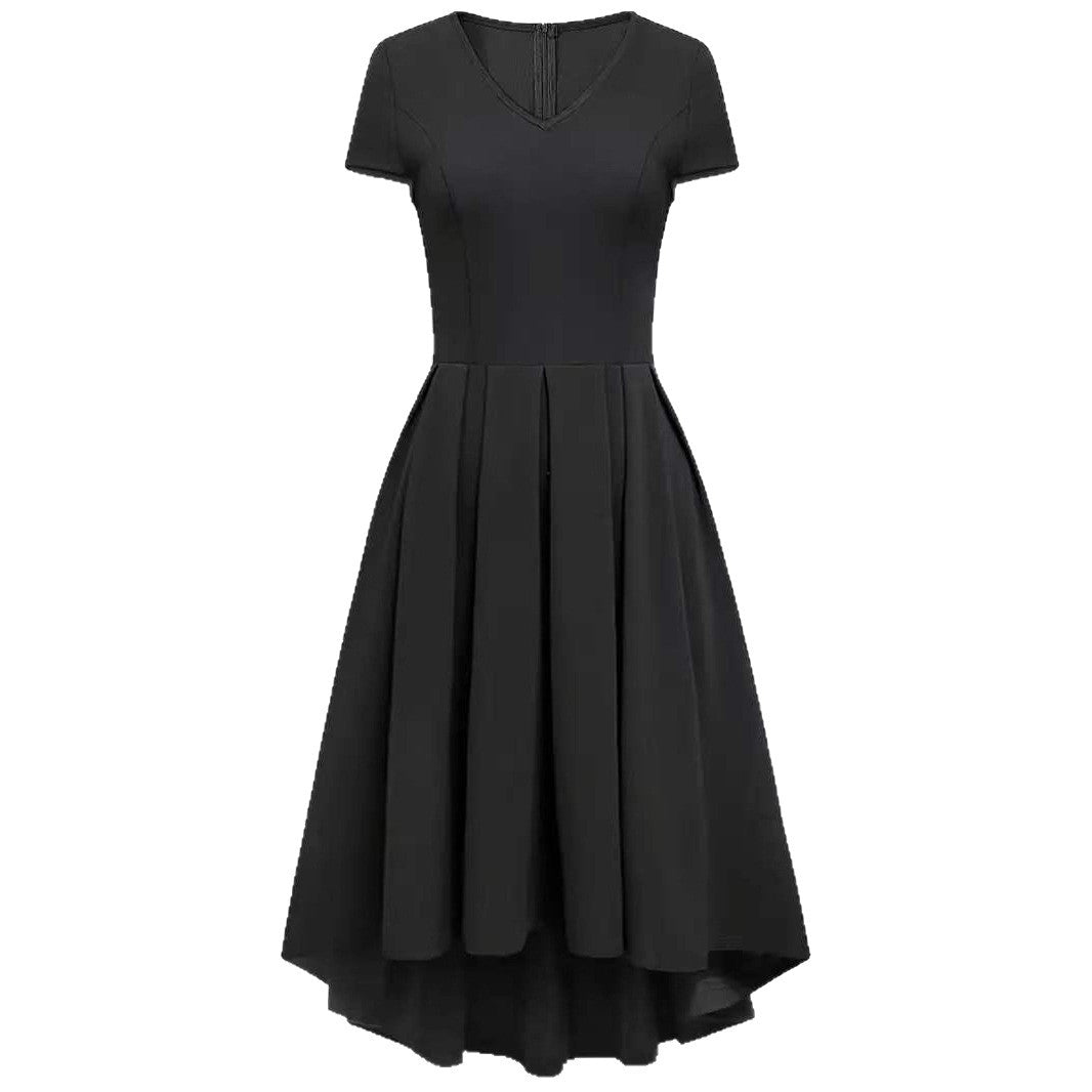 Eleganter Damen A-Linien-Midi-Rock mit V-Ausschnitt