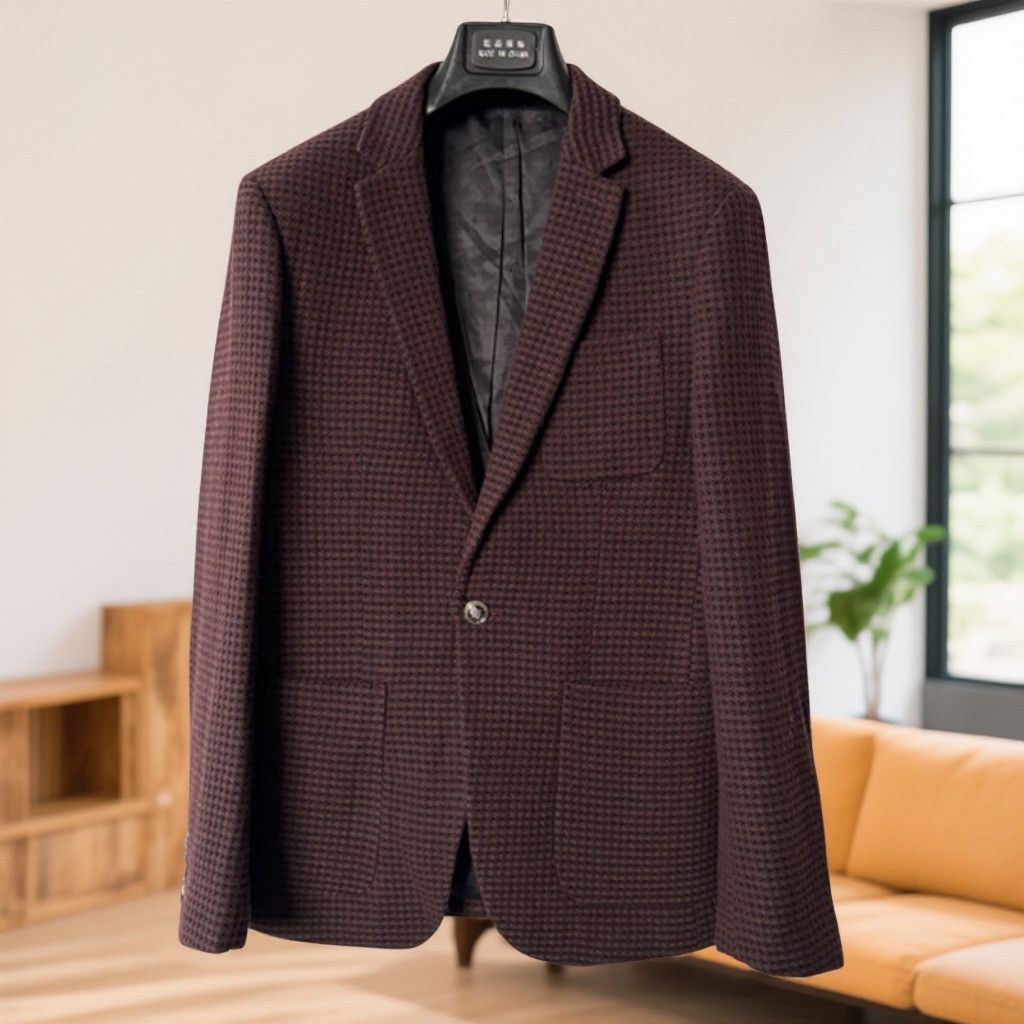 Herren Casual Sakko Slim-Fit – Weinrot