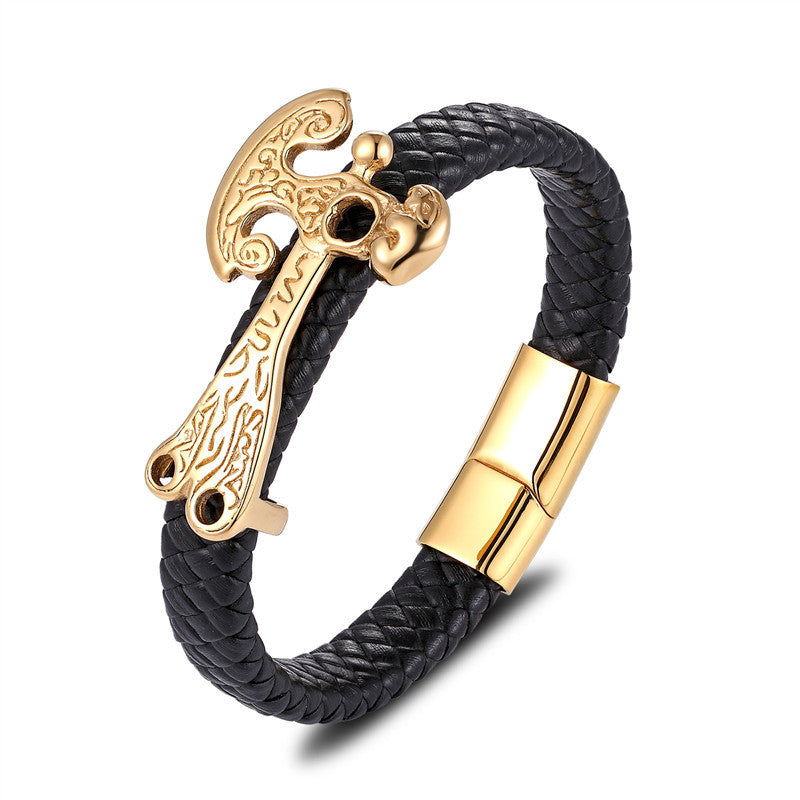 Punk Lederarmband aus Edelstahl – Bild 20 | LuxeStyle