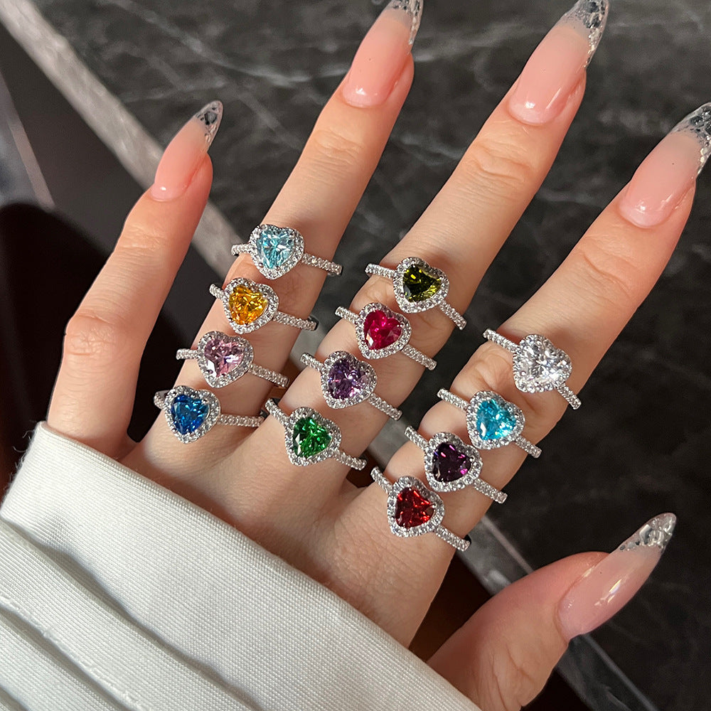 Sternzeichen Ring mit bunten Zirkonia aus Silber – Bild 11 | LuxeStyle