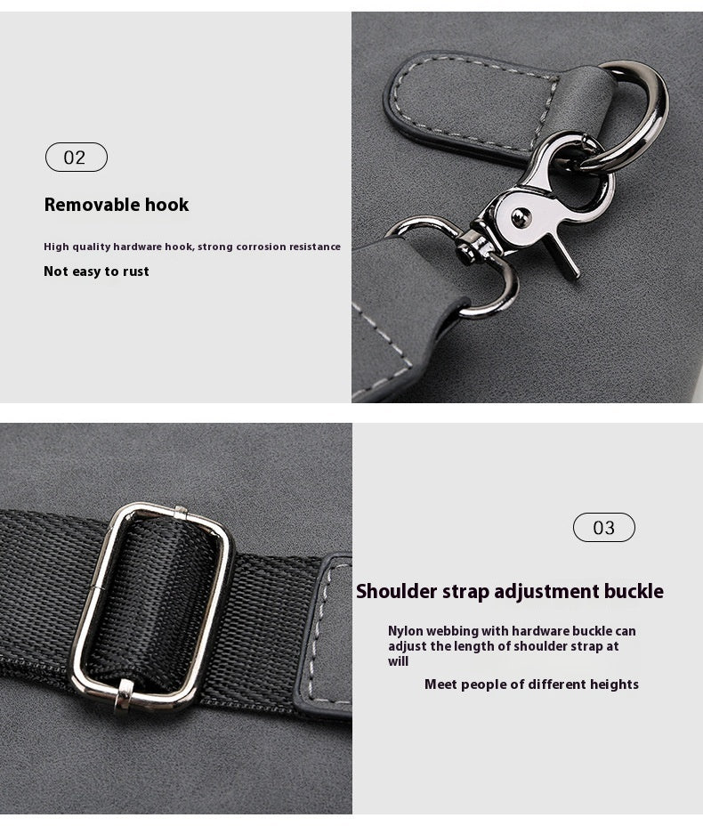 Umhängetasche für Herren, Kontrastfarben