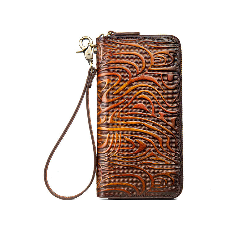 Lange Cowhide Ledergeldbörse – Bild 8 | LuxeStyle