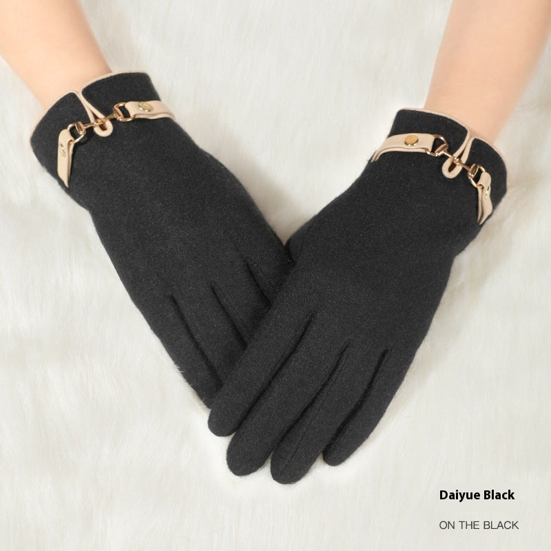 Winddichte Fleece-Handschuhe für Touchscreens