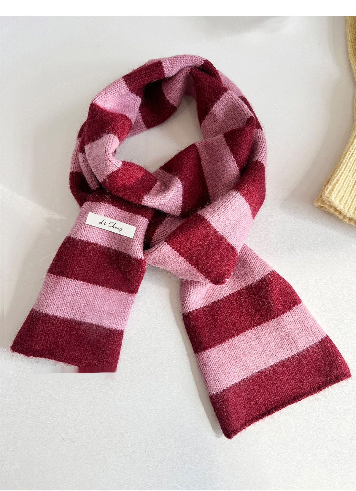 Gestrickter Schal mit Farbblock-Muster – Bild 6 | LuxeStyle