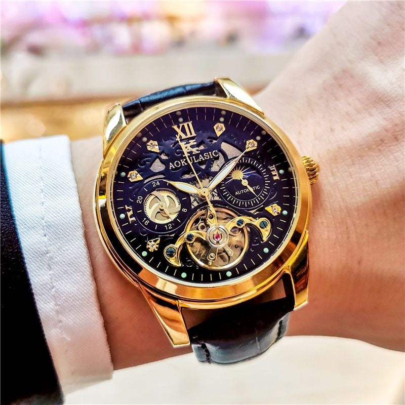 Automatische Vintage-Uhr Herren wasserdicht leuchtend