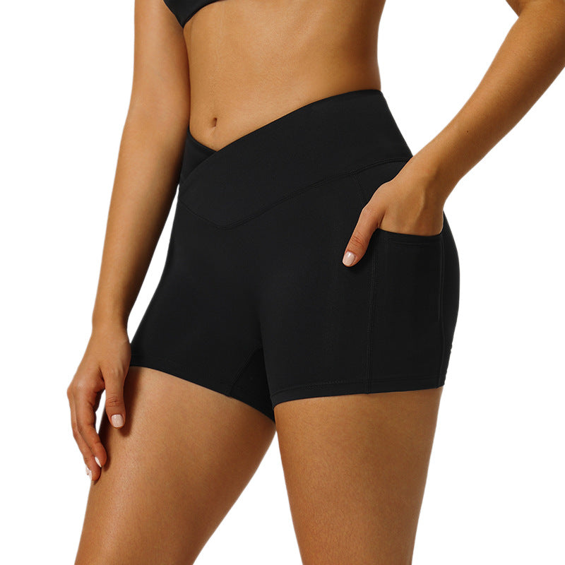 High-Waist Yoga Shorts mit Po-Lifting-Effekt