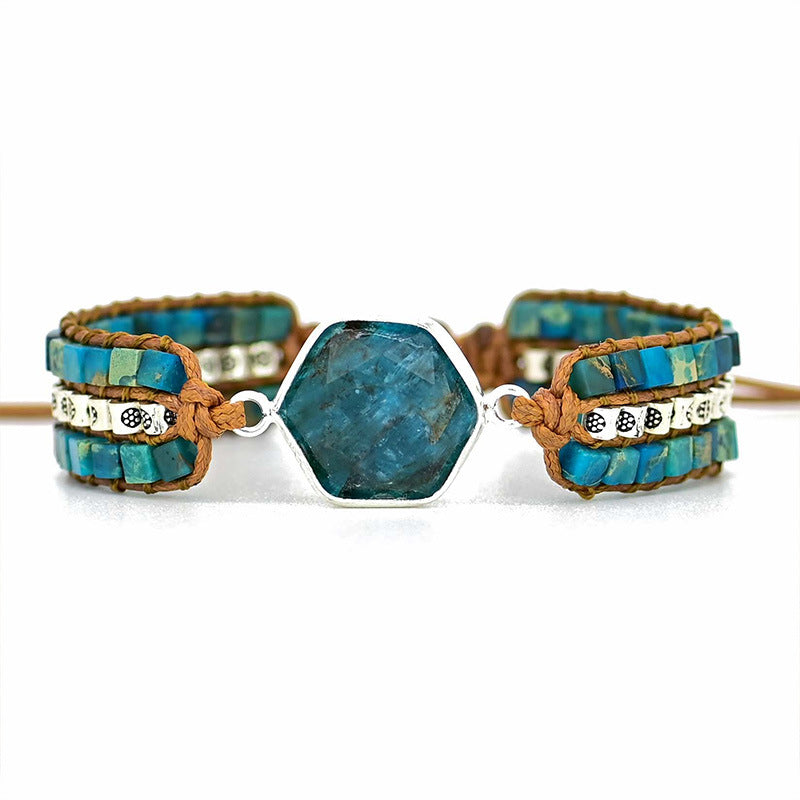Ximia Armband mit Naturstein-Würfelkette | LuxeStyle