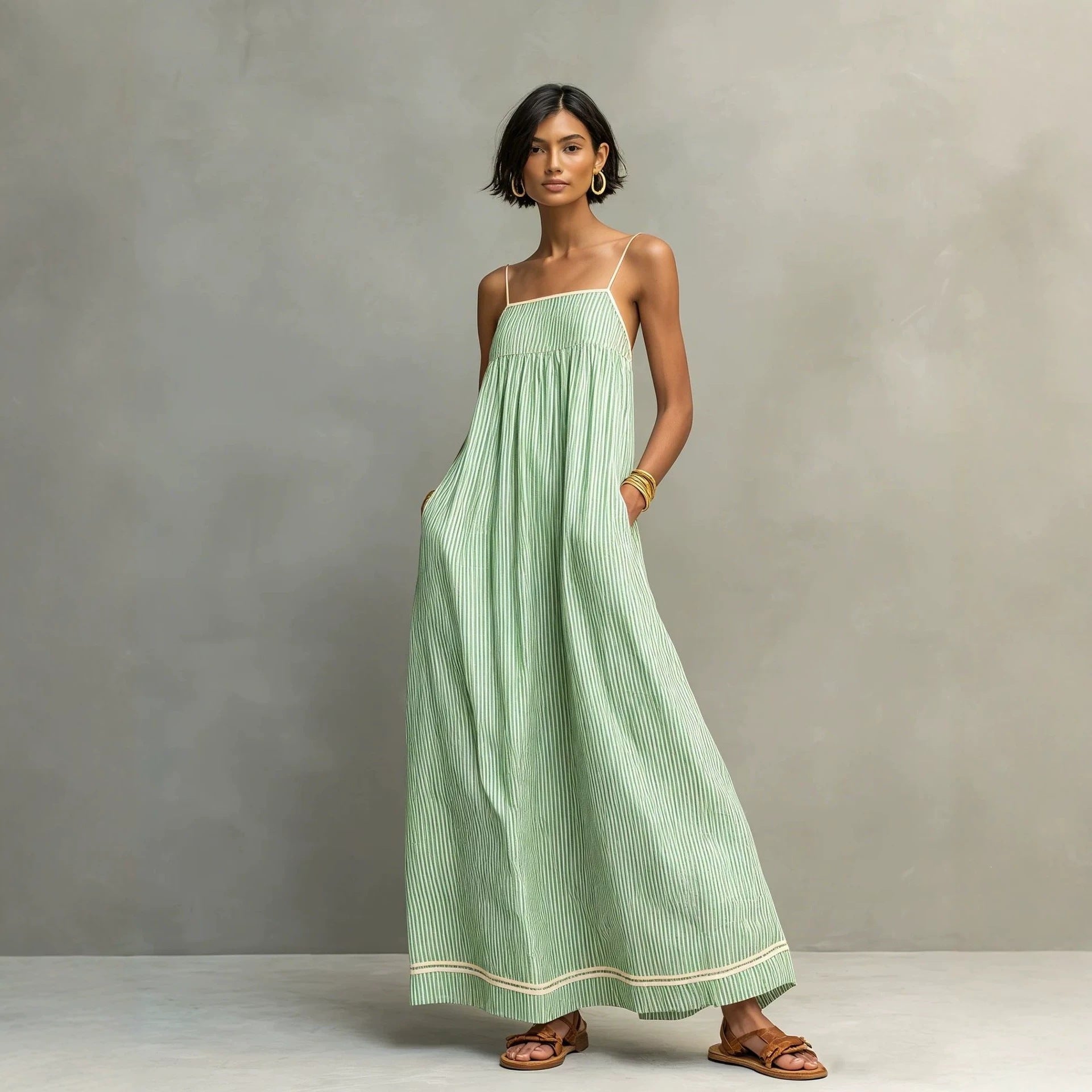Trägerloses Casual Maxikleid