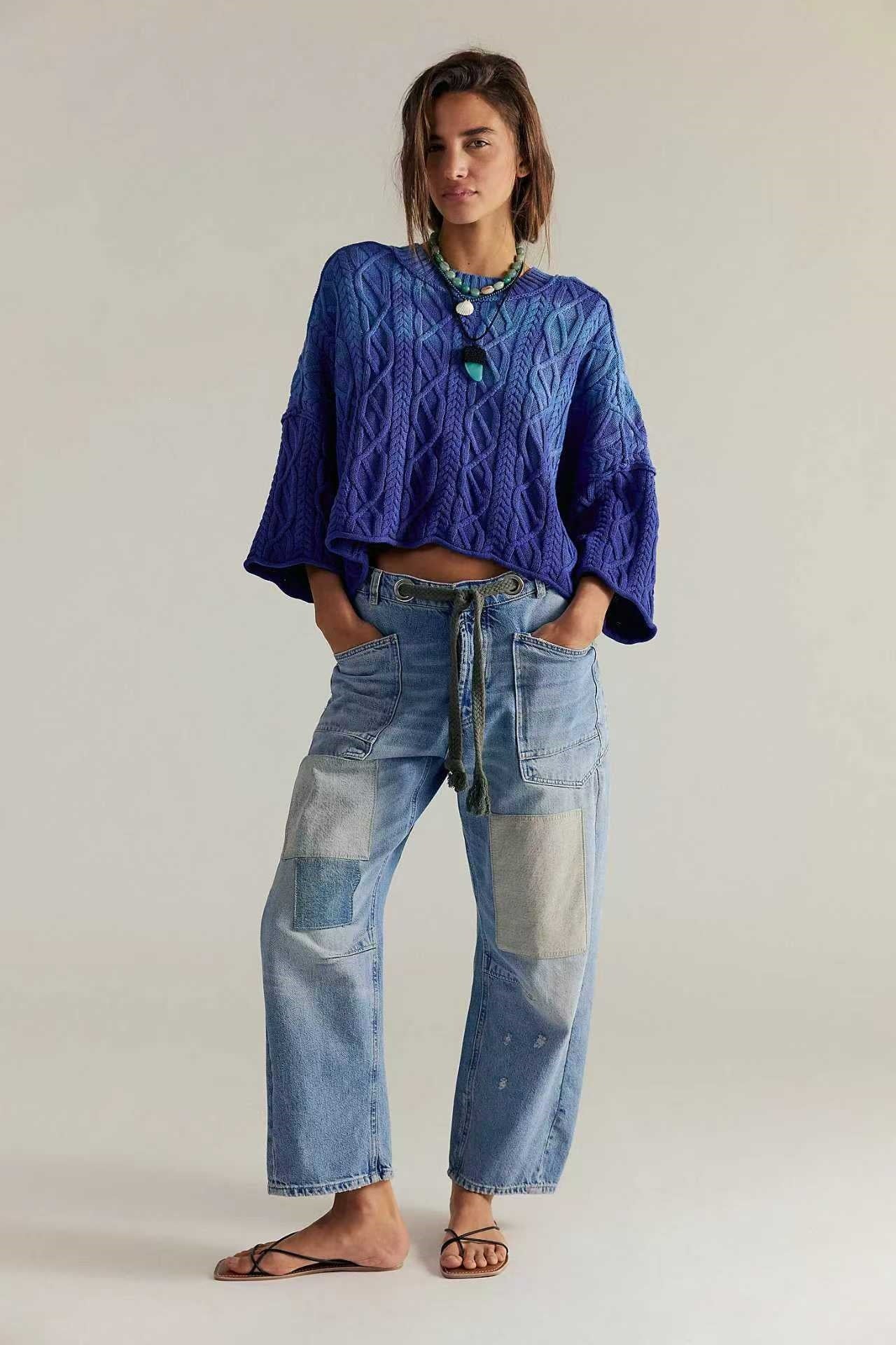 Vintage-Patchwork Jeans