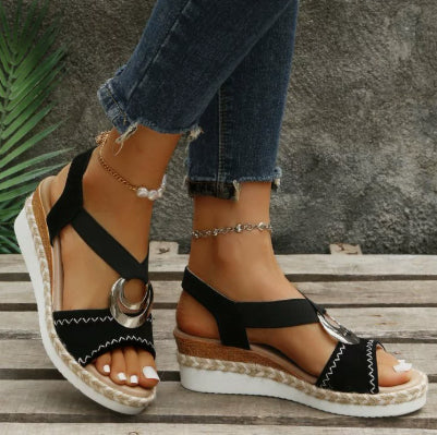 Espadrille Keilsandalen mit Zehenöffnung – Bild 2 | LuxeStyle