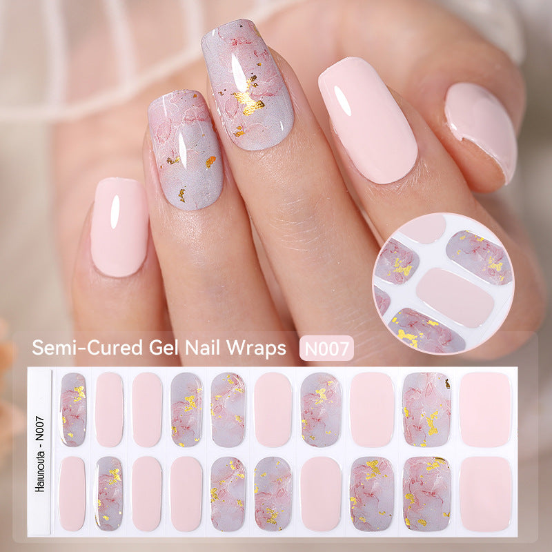 Semi-cured Gel-Nagelsticker «Ice Transparent Nude»