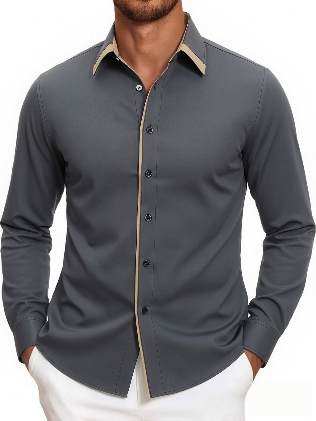 Dünnes Langarmshirt für Herren – Bild 9 | LuxeStyle