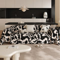 Schwarzer Sofabezug mit Pflanzenmuster – Bild 3 | LuxeStyle