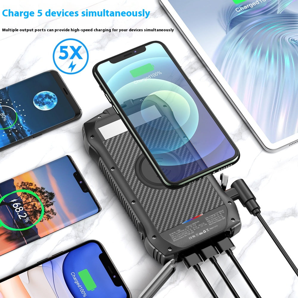Wasserdichte Solar Powerbank mit LED