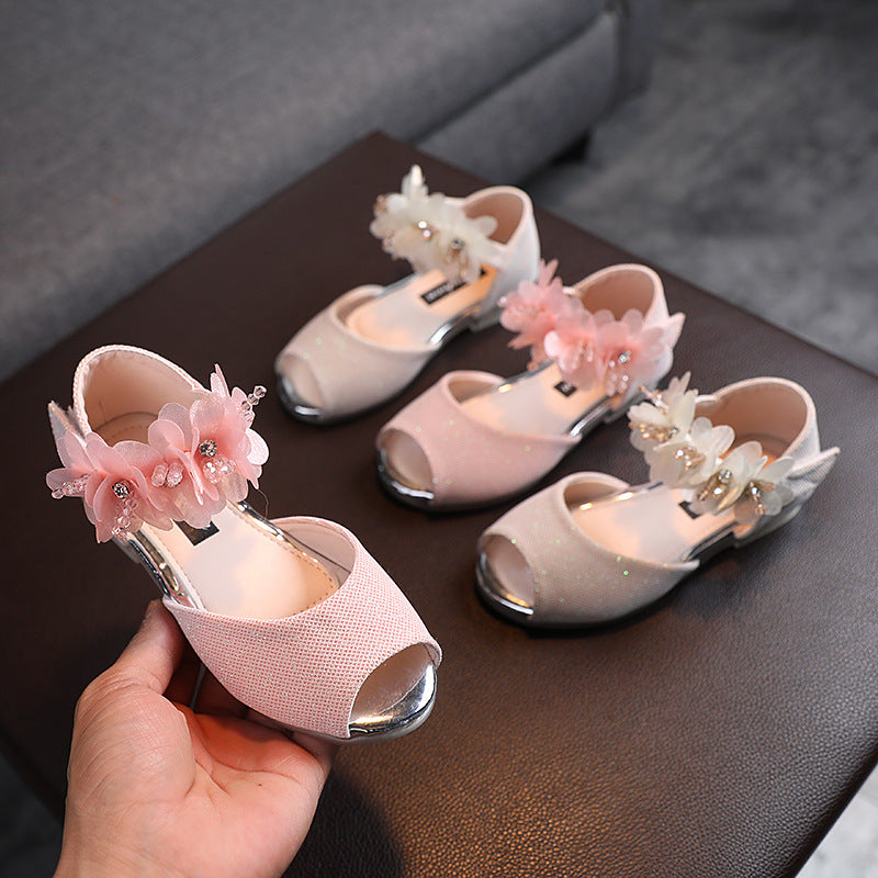 Sommer-Sandalen mit Blumen-Design für Kinder