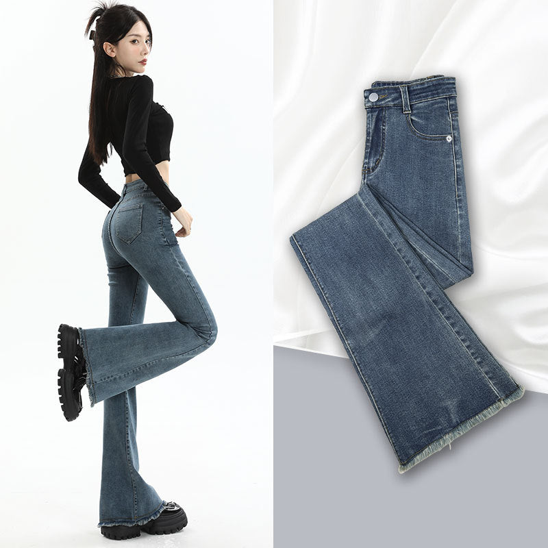 High-Waist Bootcut Jeans im Vintage-Stil