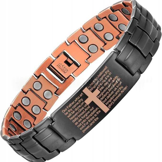 Kupferarmband mit Blättern und Schildkrötenpanzer
