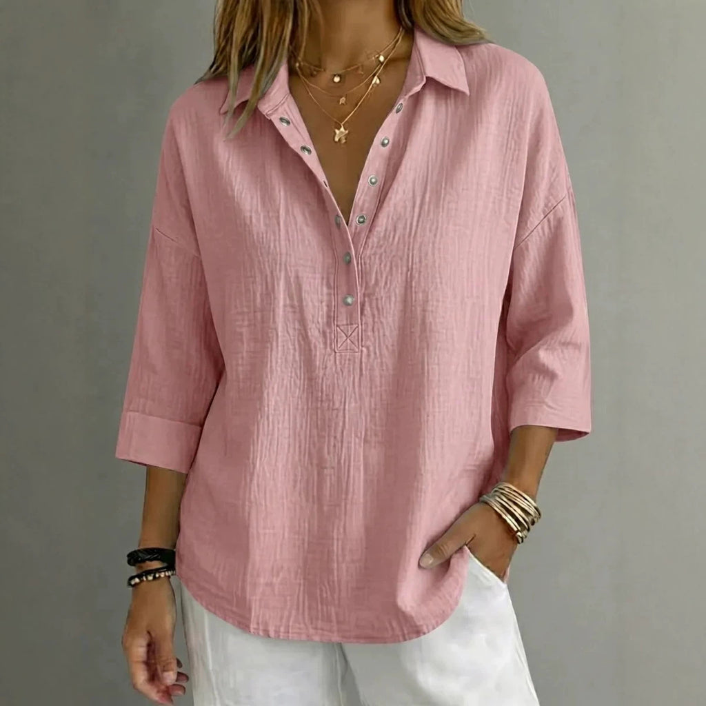 Lose Damenbluse mit Lapel