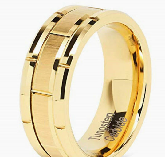 Wolframstahl-Ring mit Bambusmuster – Bild 3 | LuxeStyle