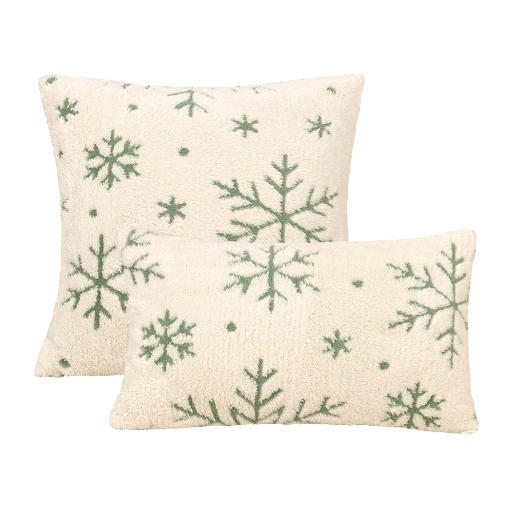 Nordisches Jacquard-Kissen mit Schneeflocken – Bild 3 | LuxeStyle