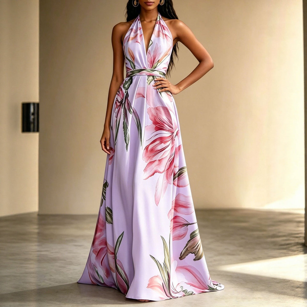 Elegantes Wickelkleid mit ausgestelltem Saum – Bild 4 | LuxeStyle