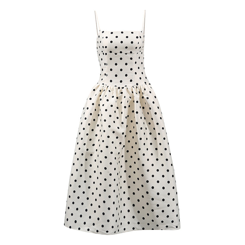 Vintage Polka-Dot Tube-Top Kleid