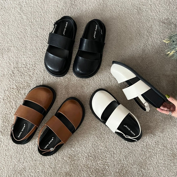 Retro One‑Strap Sandalen mit geschlossener Zehenkappe – Bild 6 | LuxeStyle
