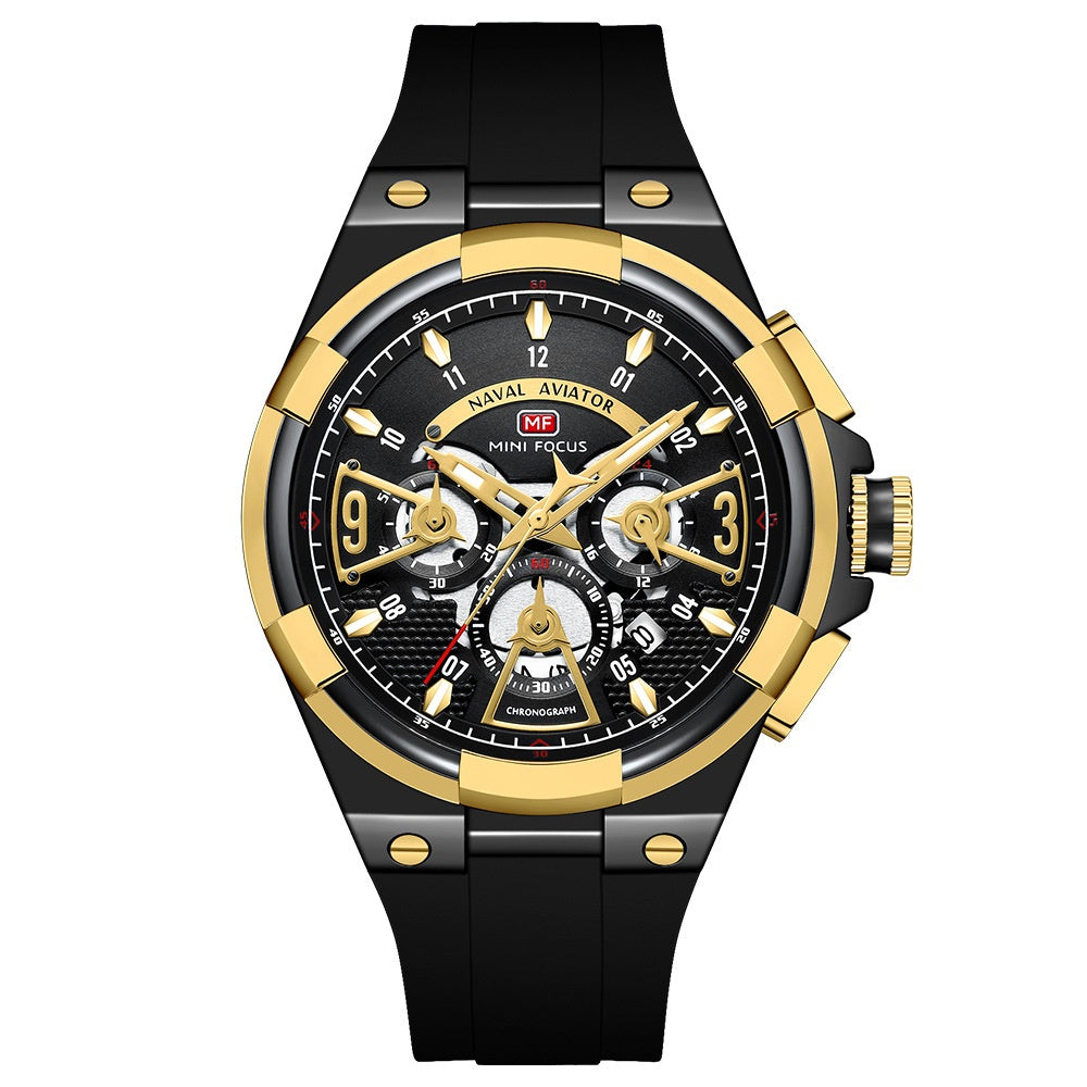 Quarz-Armbanduhr mit Silikonband